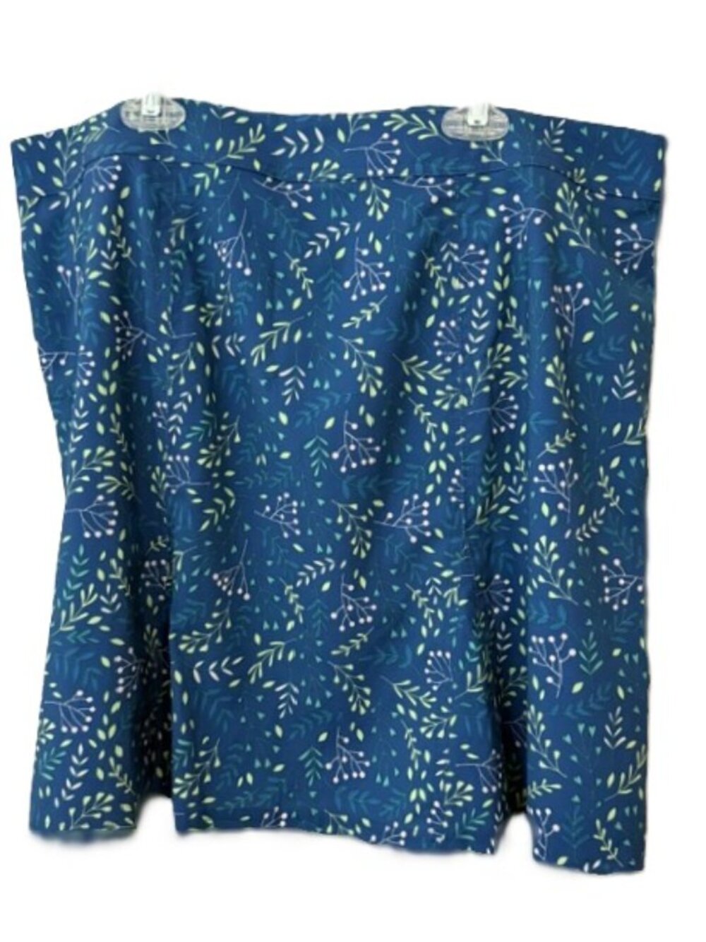 Ripskirt Hawaii Length 2 A-Line Wrap Skirt XL Blue Leaf & Berries